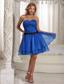 Design Own Prom Dress Ruched Bodice With Sweethart Peacock Blue Mini-length