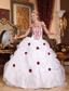 White Ball Gown Off The Shoulder Floor-length Taffeta and Organza Embroidery Quinceanera Dress