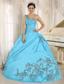 Baby Blue San Miguel de Tucum??n Quinceanera Dress One Shoulder With Appliques and Beading 2013