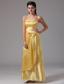 2013 Yellow Column Spagetti Straps Middletown Connecticut Prom Dress With Bow