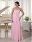 Sweetheart Beaded Prom / Evening Dress Chiffon and Satin Baby Pink