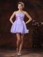 Lace-up Mini-length Lilac Beaded Decorate Prom Dress With Strapless Neckline In Apache Junction Arizona