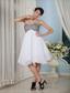 White A-line / Princess Sweetheart Knee-length Chiffon Prom Dress