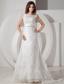 Popular A-line Square Court Train Lace Belt Wedding Dress