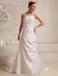 Taffeta Appliques With Beading and Ruch Wedding Dress With Court Train A-line