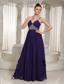 Beaded Decorate Evening Dress For Formal With Spaghetti Straps Chiffon