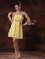 Mesa Arizona Customize Yellow Bridesmid Dress With Beaded and Ruch Decorate