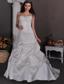 Elegant A-line Sweetheart Court Train Taffeta Appliques With Beading Wedding Dress