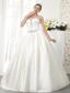 Elegant A-line / Princess Sweetheart Floor-length Satin Beading Wedding Dress