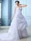 Beautiful A-line Sweetheart Court Train Organza Ruch Wedding Dress