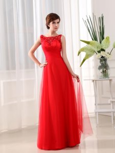 Wonderful Scoop Coral Red Sleeveless Tulle Zipper for Prom and Party
