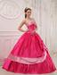 Elegant Ball Gown Sweetheart Floor-length Satin Appliques with Beading Quinceanera Dress