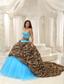 Leopard and Organza Beading Decorate Sweetheart Neckline Exquisite Style For 2013 Quinceanera Dress