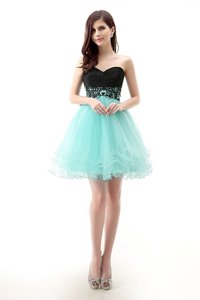Fitting Blue And Black Sweetheart Neckline Lace Prom Party Dress Sleeveless Zipper