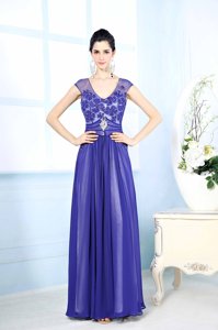 Pretty Column/Sheath Prom Gown Turquoise Scoop Chiffon Sleeveless Floor Length Zipper