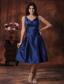 Royal Blue Prom Dress Clearances With V-neck Tea-length In Yuma Arizona