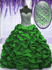 Trendy Sleeveless Beading and Sequins and Pick Ups Lace Up Vestidos de Quinceanera