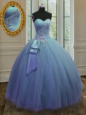 Glittering Purple Ball Gowns Sweetheart Sleeveless Tulle and Sequined Floor Length Lace Up Beading and Ruching 15th Birthday Dress
