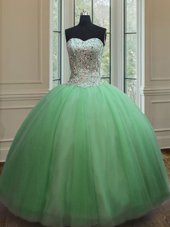 Sweetheart Sleeveless Lace Up Sweet 16 Quinceanera Dress Tulle