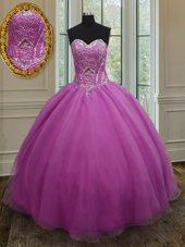 Organza Sleeveless Floor Length Quinceanera Dresses and Beading and Belt
