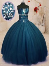 Sophisticated Sleeveless Beading Lace Up Sweet 16 Quinceanera Dress