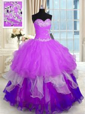 Chic Floor Length Ball Gowns Sleeveless Multi-color Sweet 16 Dress Lace Up