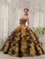 Multi-colored Ball Gown Sweetheart Floor-length Organza Beading Quinceanera Dress