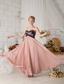 Pink Empire Sweetheart Floor-length Chiffon Appliques Prom Dress