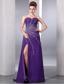 Purple Column Sweetheart Floorlength Chiffon Beading Prom Dress