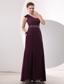 Gorgeous Burgundy Empire One Shoulder Beading Mother Of The Bride Dress Floor-length Chiffon