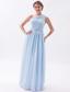 Lilac Empire One Shoulder Floor-length Chiffon Beading Prom Dress