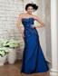 Navy Blue Column Sweetheart Floor-length Taffeta Beading Prom / Evening Dress