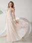 Light Pink Empire Straps Floor-length Chiffon Beading Prom / Evening Dress