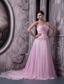 Baby Pink 2013 Prom / Celebrity Dress A-line Sweetheart Chiffon Beading Sweep Train