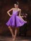 Sweetheart Lavender Short Prom Dress With Appliques Decorate Organza In Mobile Alabama