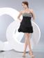 Unique Black Short Prom / Homecoming Dress A-line / Pricess Sweetheart Mini-length Taffeta Beading