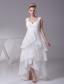 Lace Straps High-lowA-line Wedding Dress