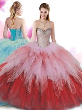 Pretty Floor Length Ball Gowns Sleeveless Multi-color 15th Birthday Dress Lace Up