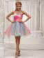 Lovely Ombre Color Prom Dress For 2013 Organza With Hand Made Flower Sweetheart Ruched Bodice