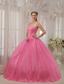 Pink Ball Gown Sweetheart Floor-length Beading Quinceanera Dress