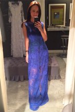 Dazzling Scoop Floor Length Royal Blue Going Out Dresses Lace Sleeveless Lace