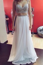 Sophisticated Sleeveless Beading and Ruching Zipper Dress for Prom