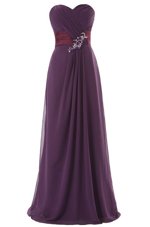 Flirting Floor Length A-line Sleeveless Red and Blue and Purple Red Carpet Prom Dress Zipper