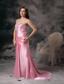 2013 Rose Pink Empire Prom / Evening Dress Sweetheart Brush Train