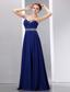 Best Royal Blue Empire Sweetherart Prom Dress Chiffon Beading Floor-length