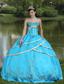 Taffeta and Satin Embroidery Blue 2013 Quinceanera Gowns Designer