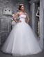 Elegant Ball Gown Strapless Floor-length Taffeta and Tulle Beading and Appliques White Quinceanera Dress