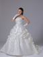Stylish A-line Pick-ups Luxurious Wedding Dress With Sash Court Train