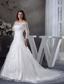 Off The Shoulder 3/4 Sleeves Lace A-line Wedding Dress