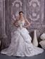 Lovely A-line / Princess Sweetheart Court Train Taffeta Embroidery With Beading Wedding Dress